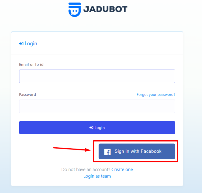 login page jadubot