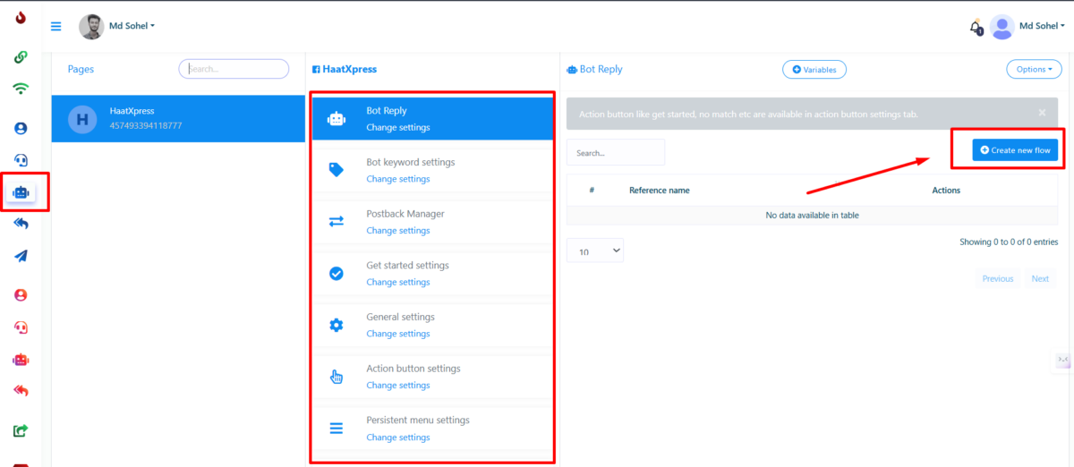 Auto‑Reply Messages flow